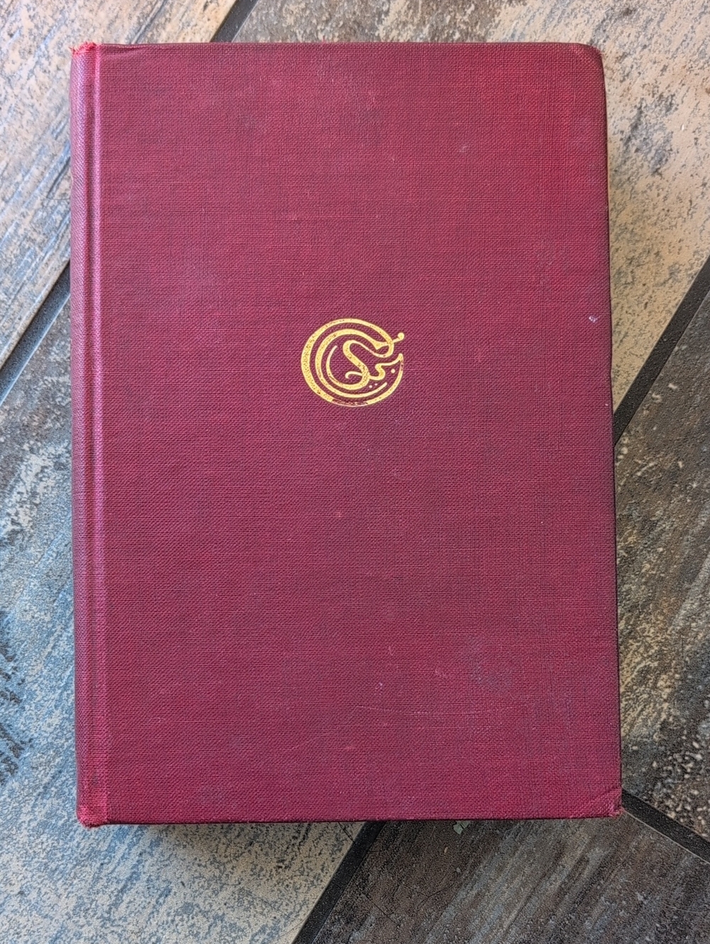 Vintage 1911 Edition Maroon Hardcover Book Gold Monogram Scribners Illustrated